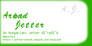 arpad jetter business card